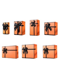 Boîte cadeau créative et tendance pour rouge à lèvres, emballage cosmétique d'anniversaire, brillant à lèvres, parfum, petit carré/rectangle orange – En stock