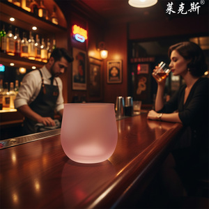 Offre Spéciale – <span class=keywords><strong>Verre</strong></span> à whisky rose givré Angela sans plomb, style Old Fashioned, pour dégustation, en cristal diamanté, idéal pour bar - Product Image 5