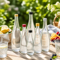 Groothandel Lege Waterglazen Flessen Bowlingvorm 330-750ml Aangepaste Verpakking Tinplate Schroefdop voor Fruitsap Drank