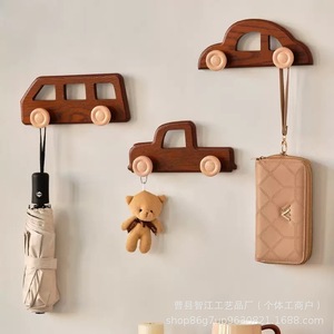 Lindos percheros de madera para habitaciones infantiles, percheros sin necesidad de taladrar y percheros de pared para entradas, pasillos y - Product Image 1