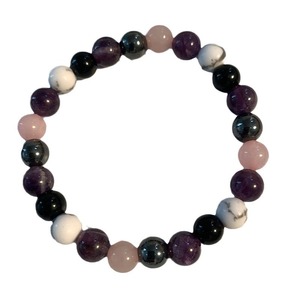 Bracelet Daisy Fangys en cristal de rose, améthyste et pin blanc, accessoires pour femmes, perles d'hématite soigneusement sélectionnées - Product Image 5