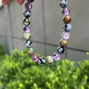 Natural Stone <b>Bracelet</b> Colorful Glass Beaded Solar Plexus Power Tiered Pricing Policy Quality Guarantee Card - Product Image 4