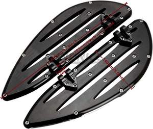 Driver Edge Cut Floorboard Passenger Foot Boards para Harley Dyna <span class=keywords><strong>Fat</strong></span> <span class=keywords><strong>Bob</strong></span> 1980-up Touring Road Glide Cutting-edge Billet Aluminio - Product Image 6