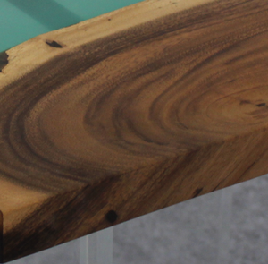 Muebles de Interior de Madera de <span class=keywords><strong>Nogal</strong></span> Verde, Encimeras de Resina Epoxi, Mesa de Resina Epoxi con Borde Natural - Product Image 5