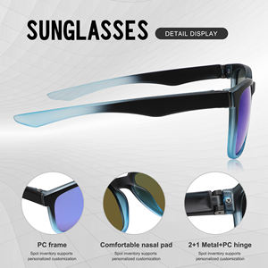 Gafas de sol deportivas polarizadas de alta calidad para hombres y mujeres, Marco colorido, espejo, lentes UV400, gafas de sol - Product Image 5