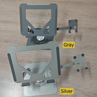 Support d'ordinateur portable rotatif à 360 degrés avec support pour téléphone 180 °   Support de bureau inclinable et réglable en hauteur (35-138 mm) en acier et ABS pour la maison et le bureau
