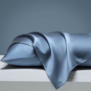 Skin-friendly and Comfortable 50% Lyocell 50% Microfiber Blended <strong>Pillow</strong> Cover Plain <strong>Navy</strong> Blue Single Pillowcase Bedding - Product Image 6
