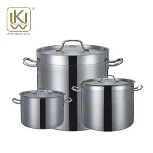 60qt stainless steel deep stock pot with full size set