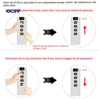 Télécommande RF433Mhz EV1527 KT10id intégrée avec 10 ensembles de télécommandes pour différents canaux, longue portée, large plage