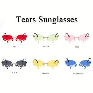 Gafas de sol de moda con diseño de murciélago para niñas, gafas de sol de lágrima de moda, gafas de sol con alas, gafas de fuego sin montura, gafas de sol con diseño de llama para mujer y hombre - Product Image 5