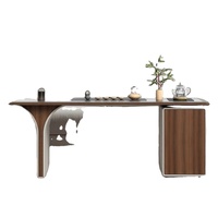 Ensemble de tables basses modernes de luxe en bois massif avec rangement, portables, écologiques, couleurs personnalisables pour salons de maison et d'hôtel