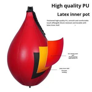 Bola de Boxeo Giratoria en Forma de Pera con Material de PU para Entrenamiento Intenso en Casa, Alivio del Estrés y Práctica de Evasión - Product Image 3