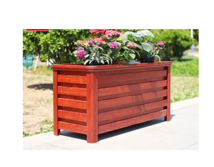 Municipal engineering anticorrosive wooden flower box