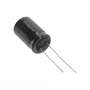 ตัวเก็บประจุแบบรูผ่านรูสำหรับ63ZLJ390MG412.5X20รัศมี th 390 uF 20% 63V ตัวเก็บประจุแบบดั้งเดิม390 uF - Product Image 1