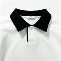 Sweat-shirt à col en coton pour homme, couleur contrastée, manches longues, coupe classique, décontracté, sport