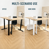 Bureau ergonomique moderne en forme de L, réglable en hauteur, pour ordinateur, poste de travail