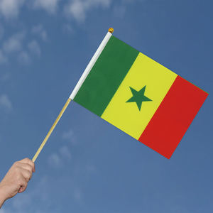 Drapeau du Sénégal en bois, agitable à la main, pour les fêtes générales - Nouveauté 2024, Vente Flash Usine - Product Image 5