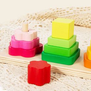 Juguete Sensorial para Bebés, Bloques de Madera Naturales Seguros para Bebés, para Clasificar por Color y Apilar - Product Image 6