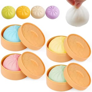 Boules anti-stress colorées en forme de raviolis, jouets sensoriels Fidget, jouets sensoriels en forme de nourriture, boules à presser en forme de pain à la vapeur, cadeaux - Product Image 5