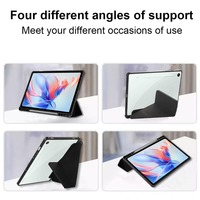 Usine En Gros PU Cuir Acrylique Clair Retour Shell Y Fold Stand Smart Tablet Cover Case pour Samsung Tab A9 Plus S9 S9 FE S10