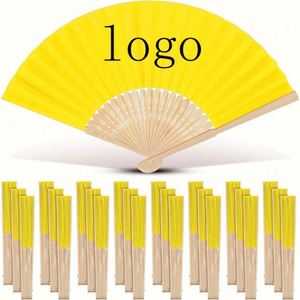 Abanico Plegable de Bambú Blanco con Arte Folclórico, Recuerdo para Bodas, Decoración Tallada DIY con Pintura Personalizada, Modelo para Uso Comercial - Product Image 4