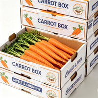 Robuuste kraft verzenddoos voor fruit en groenten met draaggaten voor verse broccoli, markt- en exportverpakkingen van de boerderij.