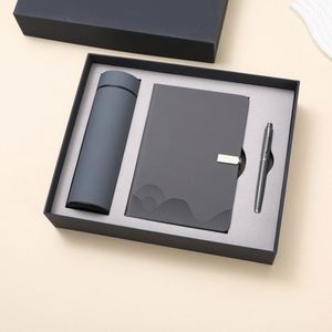 Set de Regalo de Agenda/Diario de Lujo Personalizado de Cuero A5 con Acero Inoxidable, Termo y Logotipo Personalizado Impreso con UV, Ideal para Apreciación al Maestro - Product Image 4