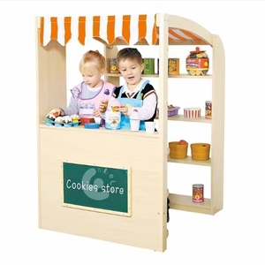 Eibele alta calidad jardín de infantes niños divertido juego de rol casa comida rápida tema interior casa de madera <span class=keywords><strong>para</strong></span> niños casa de juegos de madera - Product Image 6