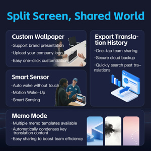 Traductor Inteligente de Voz e Imagen de Doble Pantalla con Sensor de Movimiento |    Operación con cable para hoteles, aeropuertos y salas de reuniones - Product Image 5