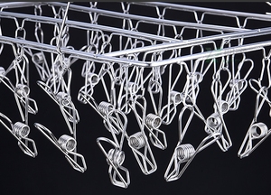 Thép không gỉ Windproof xoay móc quần áo móc áo giá với <span class=keywords><strong>36</strong></span> chốt cho vớ đồ lót giày quần áo trẻ em găng tay các mặt hàng khác - Product Image 2