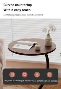 Table basse ronde de luxe légère pour salon, table et chaises amovibles, meuble de rangement pour balcon - Product Image 3