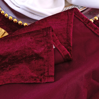 Serviettes en velours écrasé de haute qualité pour la table à manger, serviettes de table pour hôtel, mariage, fête