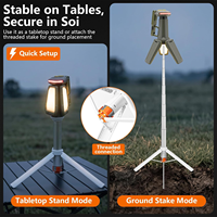 Lampe de travail LED télescopique personnalisée, lampe de camping, projecteur avec base magnétique, support pliable, tige extensible pour le camping