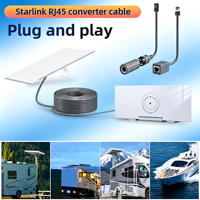 Cable Adaptador Ethernet Starlink Popular para Gen3, Cable de Extensión RJ45 Impermeable con Conductor de Cobre Puro Blindado para Uso en Computadoras