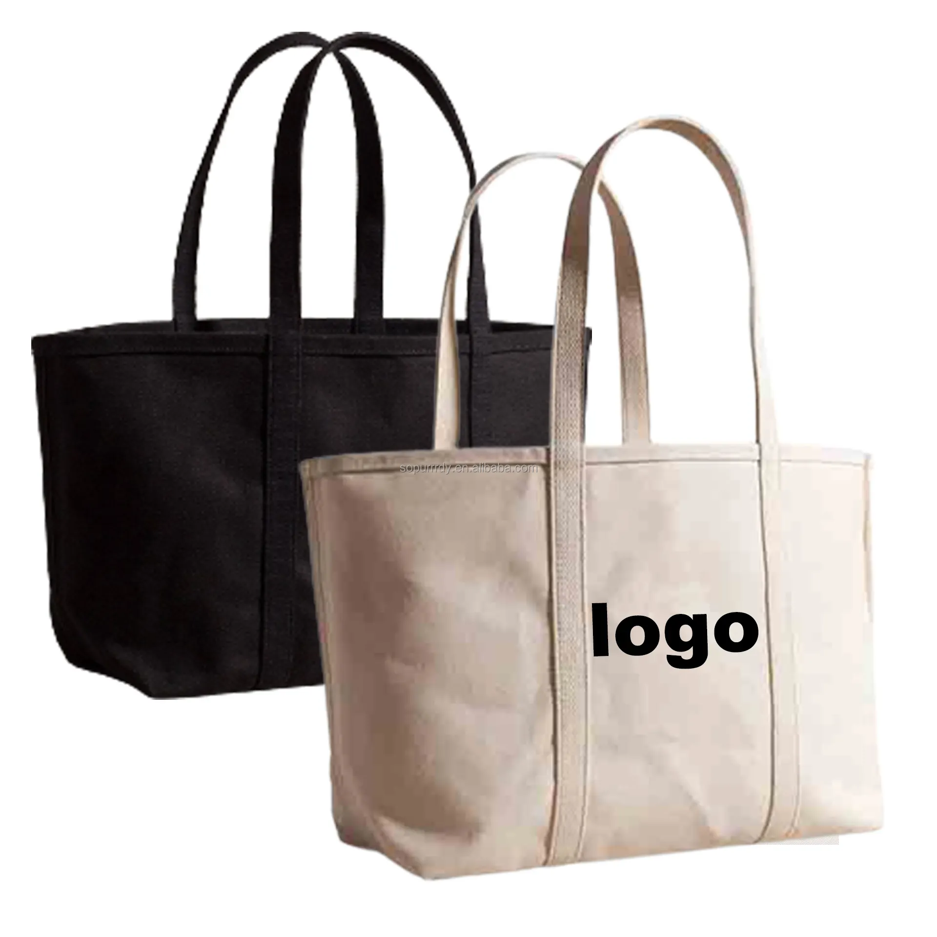 Luxury Fashion Logo personalizzato stampato Private Label Oem Low Moq Cotton Tote Canvas Shopping Tote Bags borse per le donne