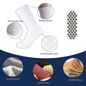 Calcetines Deportivos Antideslizantes de Algodón para Hombre con Agarre de Silicona, Logotipo Personalizado OEM del Fabricante, Muestras Gratis - Product Image 2
