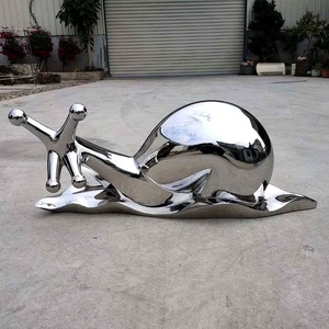 Escultura de caracol de acero inoxidable personalizada SENZHAO, estatua de animal para exteriores, artesanía en metal, decoración de jardín, escultura de caracol de metal grande - Product Image 1