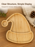 Planche à découper artisanale durable en bambou, compacte et peu encombrante, plateau de service miniature en bois biologique