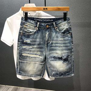 <span class=keywords><strong>Bufa</strong></span> Hot Summer Jeans de haute qualité Respirant Retro Plus Size Short Jeans Baggy Blue Denim Shorts avec grande poche pour hommes - Product Image 4