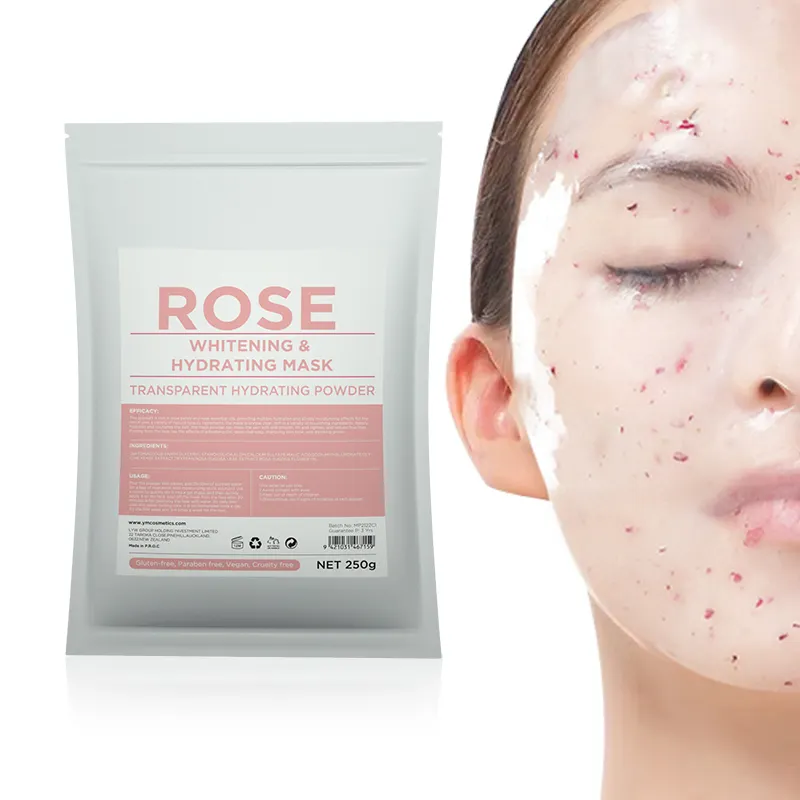 SPA Peel Off Rose Gummi Kollagen pulver gesicht maske Private Label hydro Rose gesichts Gelee Maske Hautpflege