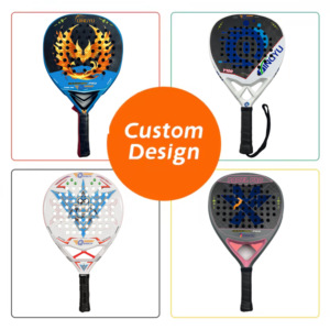 Venta al por mayor Nuevas Tendencias Pelota Raquetas de tenis de plástico Raqueta de Pádel personalizada 12K 3K Fabricante de carbono Raqueta de Pádel Tenis