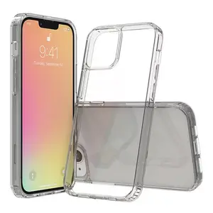 High Quality Tpu+pc Shockproof 1.5 mm Transparent Phone Case Clear Back Cover For Iphone 15 14 13 Pro 12 11 Pro max Xs Xr