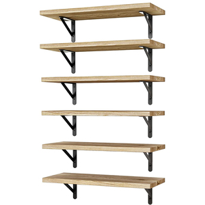 Mensole Galleggianti da Parete, Stile Rustico, per Camera da Letto, Bagno, <span class=keywords><strong>Soggiorno</strong></span> <span class=keywords><strong>e</strong></span> <span class=keywords><strong>Cucina</strong></span> (Set di 6) - Product Image 5