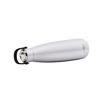 Bouteille d'eau de qualité supérieure, fabriquée en usine, double paroi sous vide, en acier inoxydable 304, peinture caoutchoutée, 500 ml, avec poignée en silicone