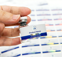 Etiquetas Personalizadas para Viales de Péptidos con Logotipo Impreso, Cajas de Cartón con Holograma de 2ml/3ml/10ml, Bandeja de Plástico para Empaque con Laminado Mate