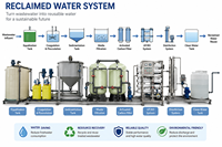 Machines de traitement de l'eau, système de réutilisation d'eau récupérée, taux de récupération élevé, filtre à eau RO en acier inoxydable, Dubaï, Abu Dhabi, Qatar