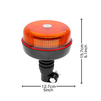 12V/24V Bernsteinfarbenes LED-Blitzlicht Warnleuchte Rohrmontage Blinkende Sicherheitslampe für LKWs Baufahrzeuge