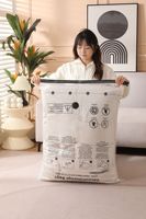 Sac de compression sous vide de voyage avec pompes électriques sans fil ; sac de compression peu encombrant adapté aux valises et aux bagages à main