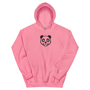 Felpa con Cappuccio Unisex in Cotone Lavorato all'Uncinetto con Design Anti-Piega e Fodera, Motivo Panda - Product Image 1