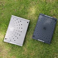 Unit One IGT Plateau à thé en alliage d'aluminium léger Design moderne Mobilier d'extérieur pliable et portable pour le camping